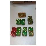 Miscellaneous pairs of translucent red, yellow