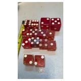 7 Sets  Translucent Red Dice