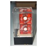 Stardust on the strip red translucent dice  in