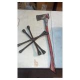 2 Tire Irons & Unmarked Axe