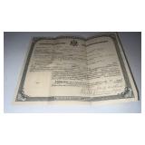 Antique 1926 Certificate of Naturalization