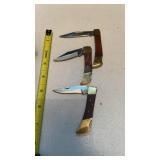 3 China & Pakistan Single Blade Pocket knives