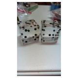 Pair of  2ï¿½  jumbo Lucite dice