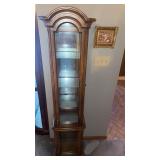 Wood & Glass Curio Cabinet & Small Print, 3