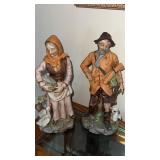 Home interiors elderly man and woman figures