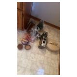 Clock Radio , View Finder, Wicker Baskets, Mini