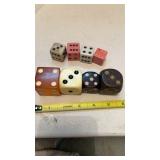 8 Larger Dice, Various Colors