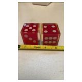 2 Large Atlantic City Souvenir Dice in Cubes