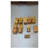 10 sets of Vintage butterscotch  dice