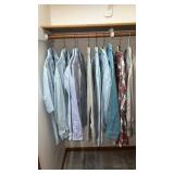 9 menï¿½s L / XL long sleeve shirts  and 1 short