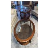 Glass Top  & Wood Coffee Table & End Table , Both