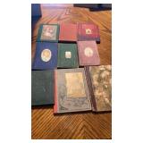 9 Antique Mini Books, 1800s Various Titles