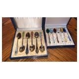 Sterling silver Denmark spoon set in case and