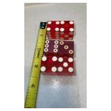 3 Pair Red Translucent Dice
