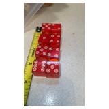 4 Pairs Red Translucent Dice