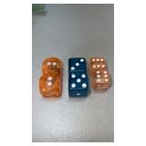 Blue  Pepsi cola   Translucent dice and orange