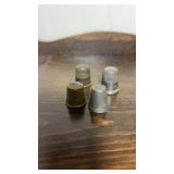 4 vintage thimbles