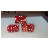 Sioux City sue red translucent dice , Winchester