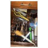 Drawer of Kitchen Utensils, Knives & more