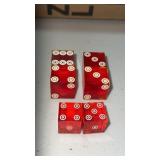 Red Translucent dice miscellaneous sizes