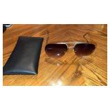 Chevrolet aviator sunglasses with case