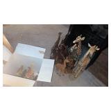 Large Group of Wooden & Ceramic Giraffes ,