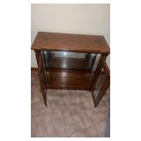Wood Storage Cabinet w/ Glass Doors , 2 Shelves,