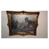 Framed Oil  Painting, Countryside Theme, Approx