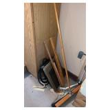 Shop broom , rulers and more