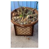 Cactus , pot and miniature animals