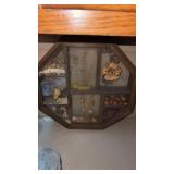 Vintage wooden octagon shadow box