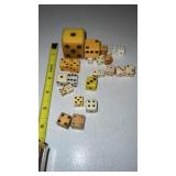 Cream, White, & Wood Dice