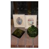 2 small lady pictures , moon and star Large Apple