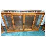 Wood and glass   2 door display cabinet  with
