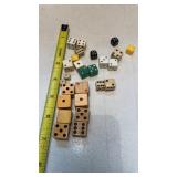 Various Dice, Some  Wood , Different Sizes