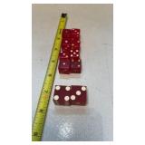 Red Translucent Dice , 5 Pairs
