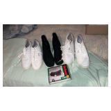 New in pkg knee brace ,  menï¿½s white sneakers