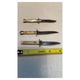 3 Mini Single Blade Knives, 1 is Thornton Grand