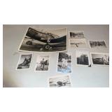 10 Vintage WWII era Photos Airplanes & Servicemen