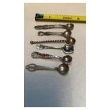 6 Mini Souvenir Spoons