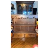 Wooden hanging wall shelf  with 2 drawers