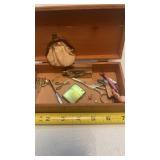 Mini Scissors, Lighter & more in Wood Box