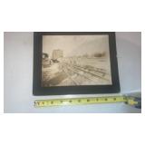 Antique Railroad Workers Cabinet Photo