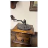 Vintage coffee  wood coffee grinder