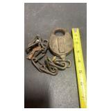 U. R. & E. Co Padlock & Key