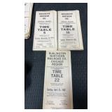Burlington northern time table booklets