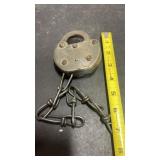 St Louis Santa Fe Railroad Padlock No Key Adlake