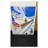 Metal  plaque winter dining car. C&NWHS