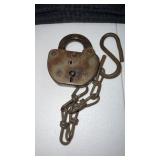 Vintage C & N train lock and chain NO KEY