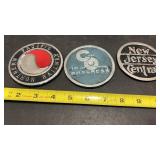 3 Wood Oval Railroad Plaques Northern Pacific, C&